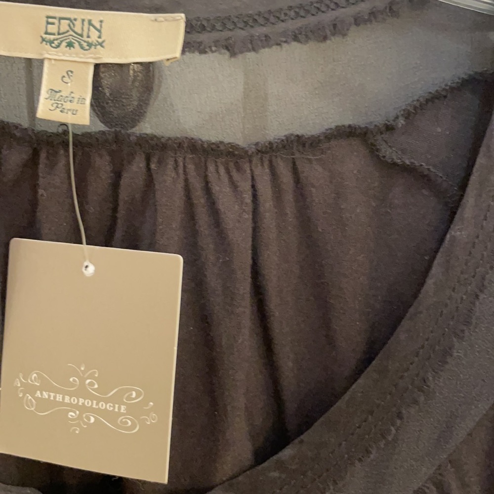 Anthropologie Black Top - Picture 2 of 3